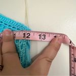 Jams World Hula Moon By  Teal Summer Halter Dress Crochet Top Juniors Size‎ Large Photo 2