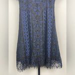 For Love & Lemons For Love‎ & Lemons Black Blue Lave Lyla Open Back Short Sleeve Mini Dress Photo 6