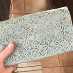 Street Level NWOT Blue and Gold Mini  
Purse Wallet Clutch w/ Removable Chain Strap Photo 0