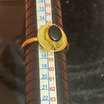 VTG 1/20 12K Gold Filled Filigree Ring | Black Onyx Cabochon Size 8 Photo 3