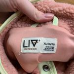LIV Outdoor Tara Snap Neck Pullover Fleece Jacket Women XL Colorblock Coral Pink Orange Photo 4