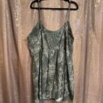 Old Navy  Tropical Print Cotton Slub Knit Mini Dress/Top Olive Green XXL Photo 1