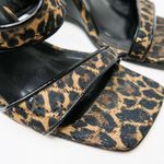 Vintage 90s Ramon Tenza Leopard Cut Out Wedge Mules Size 7.5 Photo 5