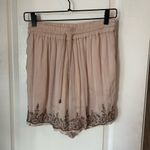 Maeve Anthropology Embroidered Beaded Tan Cruise Shorts Size XS Photo 1