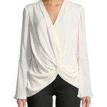 Cinq à Sept Cinq a Sept Monica Gathered Silk Blouse Top Size S Photo 2