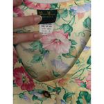 Manor House Sz 8 Butter Yellow Floral Midi Tea Dress Button Up Floral Summer Photo 7