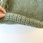 Foofoolala Handmade Crochet Tote Bag Purse with Tassel Green Artsy Bohemian Photo 4