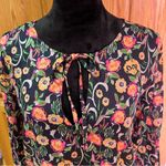 Flora by rockflowerpaper Cotton Beach Shirt Tunic Cover Up Navy‎ Blue Size Small Photo 5