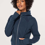 Lululemon  Scuba Hoodie Size 6 Mach Blue Light Cotton Fleece Zip Up Winter Cozy Photo 0