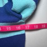 Banana Republic ‎ Striped Peplum Pullover Sweater M Medium Blue Violet Aqua Teal Photo 4