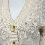& Other Stories & Other Stories Cable Knit V-Neck Long Sleeve Wool Blend Cardigan Cream Size XS Photo 4