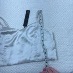 House of Harlow 1960 White Silky Stretch Back Cropped Cami Tank Top Large L NWT Photo 6