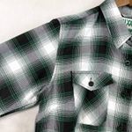 Dixxon Womens Flannel Top Large Callahan Plaid Street Grunge Heritage Overshirt Green Photo 2