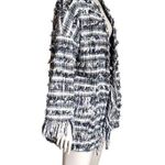ZARA  Blue, Brown and White Shaggy Cardigan Photo 2