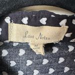 Love Note Love Notes Black Polka Dot Crop Top Short Sleeve Button Down Shirt Women's Med Photo 1