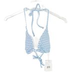 ANDIE NWT  Swim The String Top Bikini Top Textured Gingham Size Medium M NEW Photo 1