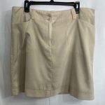 Ixspa Women’s Khaki Skort Size 14 Athleisure Performance Golf Minimalist Tan Photo 0