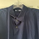 Uniqlo  Dark Blue Polka Dot Shirt size large Photo 2