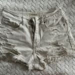 PacSun White Distressed Mom Shorts Photo 0