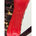 Christian Louboutin  Gouzimine 120 Met Patent Pony 50s Leopard Boots Black/Tan 40 Photo 5