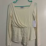 Bailey 44 Cream Asymmetrical Wrap Blouse Photo 0