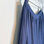 Kobi Halperin Editha Deep Sea Navy Blue High Rise Tiered Midi Skirt Size L Size L Photo 5