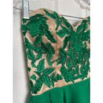 Sherri Hill Emerald green beaded flower, sweetheart, homecoming dress medium Photo 5