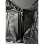 Charlotte Russe Stylish Black Leather Corset Top by , Size S Photo 5
