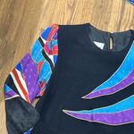 Anthony Sicari 3pc Sweater Top Silky Skirt & Scarf Womens 6 Retro Vintage USA Black Photo 6