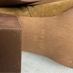 Nine West  Freeport Western Suede Leather Ankle Booties Size 8 Camel Tan Studded Photo 5