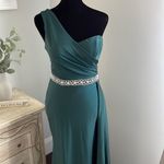 Amelia Coutore Emerald Green Formal/Prom Dress Size 4 one shoulder‎ Green Photo 2