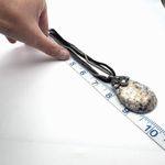 Chico's Chico’s marbled rhinestone beaded corded layered silvertone necklace pendant Photo 3