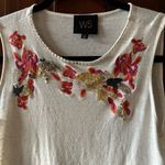 W5  Small Embroidered Cream Tank Top Photo 2