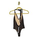 Dress the Population NWT  x Cosmopolitan Brigette Black Nude Fishnet Bodysuit XS Photo 3