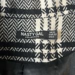 Nasty Gal Oversized Fit Black/White Plaid Blazer Size 0 Photo 4