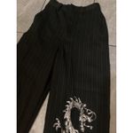 Urban Outfitters  Black Pinstripe Dragon Sequin Wide Leg Pants Size S Photo 1