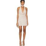 Aya Muse Tipo Mini Dress Women's XS Beige Cowl Neck Open Back Halter $650 Photo 10