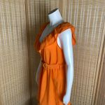 Emma & Michelle Orange Ruffled V-Neck Romper NWT Photo 2