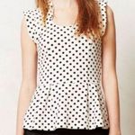 Anthropologie Postmark Polka Dot Peplum Top Photo 0