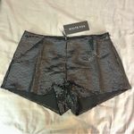 White Fox Boutique  Small Old News Sequin Shorts Black Photo 3