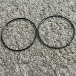 Set of 2 women’s vintage dark grey/silver dainty bangle bracelets one‎ size Gray Photo 2