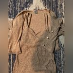 Button Front Crop Top & Bodycon Dress sz M Brown Size M Photo 6