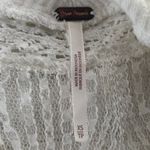 Free People  Shirt Womens XS White Spring Valley Lace Tunic Lace Neutral Bohemian Photo 4