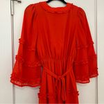 Alexis X Target Angel Sleeve Tiered Ruffle Midi Dress Size Medium Photo 9