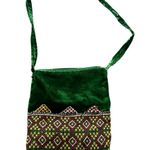 EUC Vintage Y2K Green Velvet Boho Style Beaded Shoulder Bag Photo 0