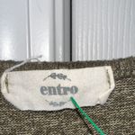 Entro  Olive and White Striped Sweater Photo 1