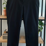 Chico's Mid-Rise Stretch Cotton Chino Black Dress Pant Trouser, 10 Photo 0