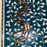 2 beautiful beaded necklaces Green Purple tigers eye stones glass beads Photo 4