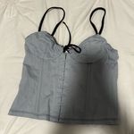 White Fox Boutique Baby Blue Corset Top Photo 0