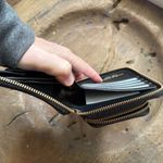 Comme des Garçons Commes des Garcons black leather outside pocket double-compartment wallet NIB Photo 2